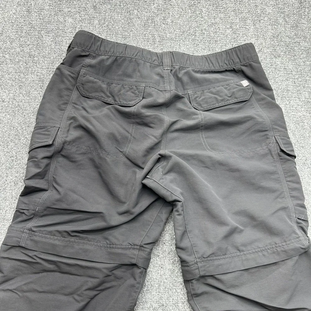 The North Face Pants Mens Large Gray Cargo Convertible Hiking Zip Off Nylon
